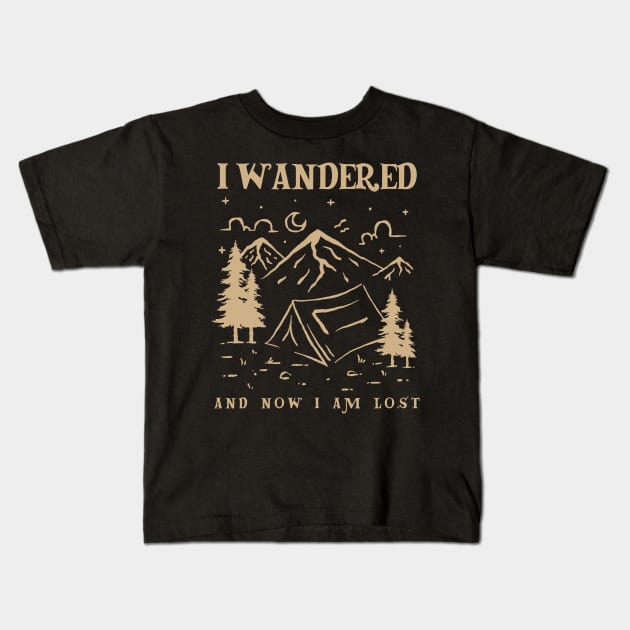 I Wandered And Now I Am Lost Kids T-Shirt by xyz_studio